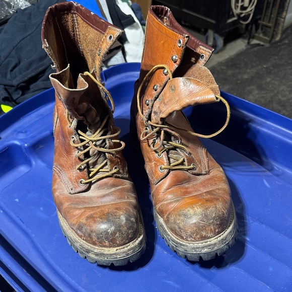Red Wing Shoes Rustic Brown Men's Linemen Boots - Picture 1 of 4